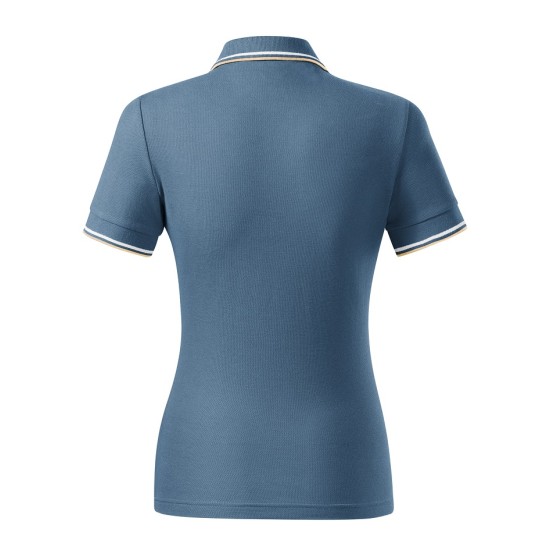 Tricou polo subtire, 180 g/mp, pentru femei, Malfini Focus 233, denim Tricou polo subtire, 180 g/mp, pentru femei, Malfini Focus 233, denim