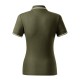 Tricou polo subtire, 180 g/mp, pentru femei, Malfini Focus 233, military Tricou polo subtire, 180 g/mp, pentru femei, Malfini Focus 233, military