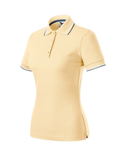 Tricou polo subtire, 180 g/mp, pentru femei, Malfini Focus 233, bourbon vanilla