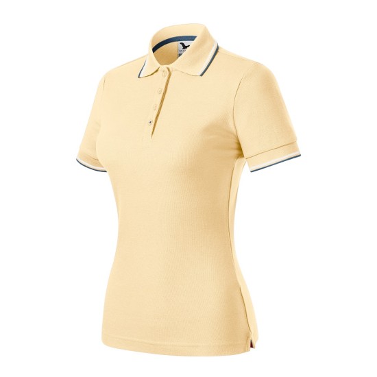 Tricou polo subtire, 180 g/mp, pentru femei, Malfini Focus 233, bourbon vanilla