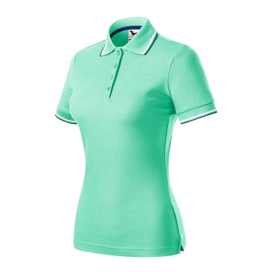 Tricou polo subtire, 180 g/mp, pentru femei, Malfini Focus 233, verde menta