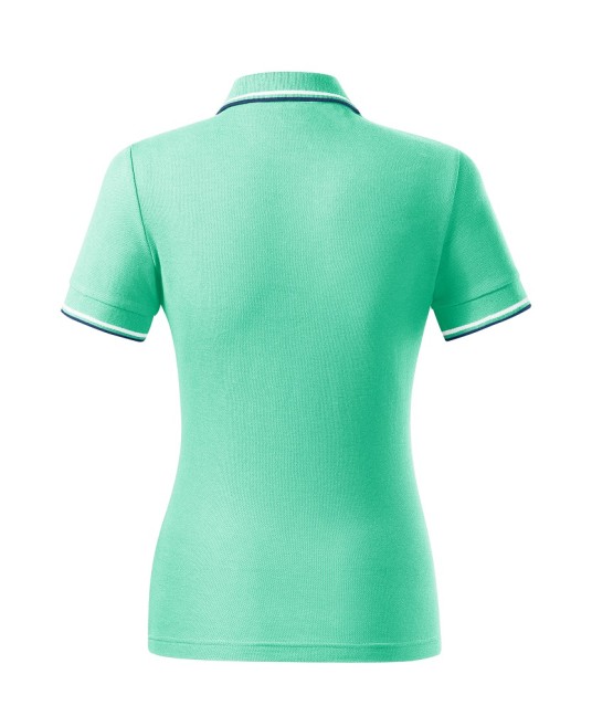 Tricou polo subtire, 180 g/mp, pentru femei, Malfini Focus 233, verde menta