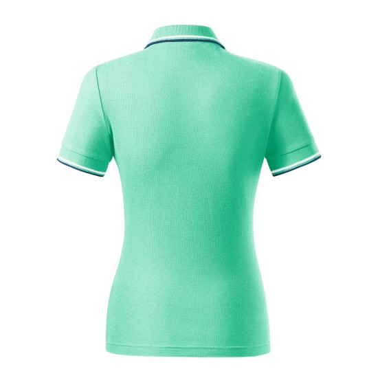 Tricou polo subtire, 180 g/mp, pentru femei, Malfini Focus 233, verde menta