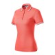 Tricou polo subtire, 180 g/mp, pentru femei, Malfini Focus 233, coral Tricou polo subtire, 180 g/mp, pentru femei, Malfini Focus 233, coral