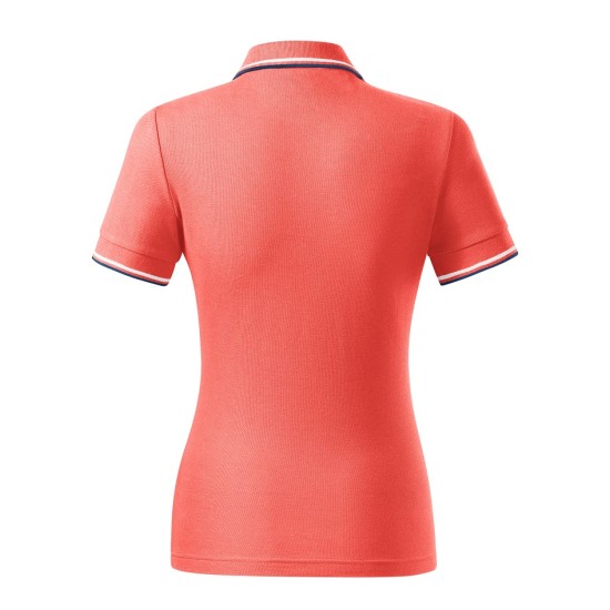 Tricou polo subtire, 180 g/mp, pentru femei, Malfini Focus 233, coral Tricou polo subtire, 180 g/mp, pentru femei, Malfini Focus 233, coral