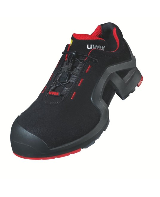 UVEX1 X-TENDED SUPPORT pantofi de protectie S3 SRC, negru-rosu