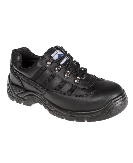 Pantofi de protectie cu bombeu metalic, talpa PU/PU, S1 [FW15] Negru