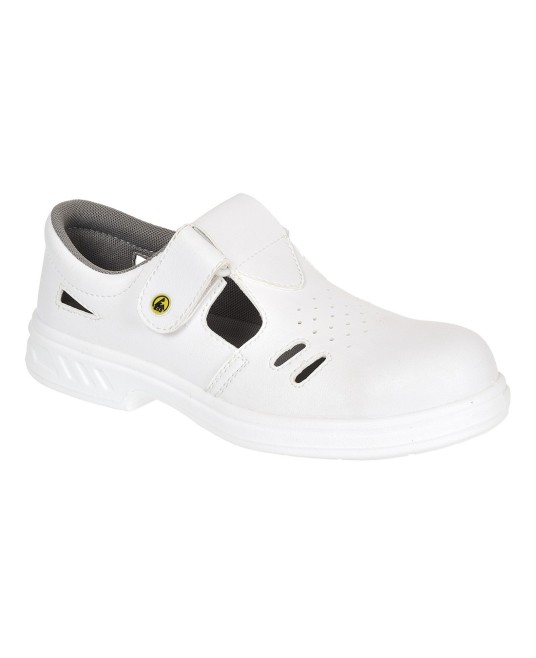 Sandale  ESD cu bombeu metalic, ESD S1 [FW48] Alb