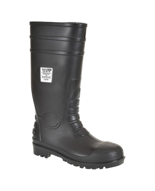 Cizme de protectie PVC/nitril, bombeu metalic si lamela S5 [FW95] Negru