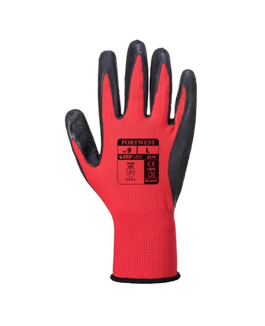 Manusi de protectie din latex, cu aderenta in medii umede si uscate [A174] Rosu si negru