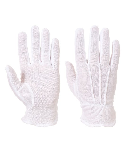 Manusi din bumbac cu picouri PVC [A080] Alb