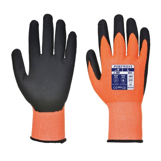 Manusi de protectie antitaiere si termica VIS-Tex5 Cut Resistant [A625] Portocaliu si negru