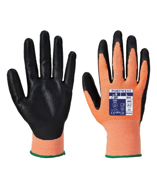 Manusi de protectie antitaiere Amber Cut 3 [A643] Portocaliu deschis