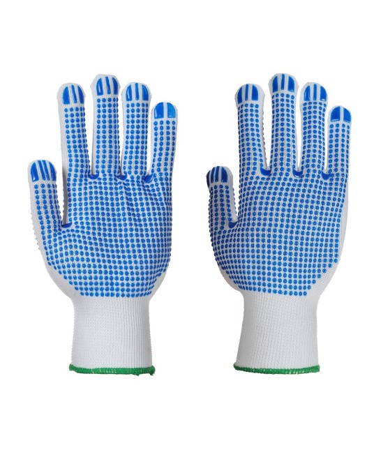 Manusi de protectie Polka Dot Plus [A113] Alb si albastru