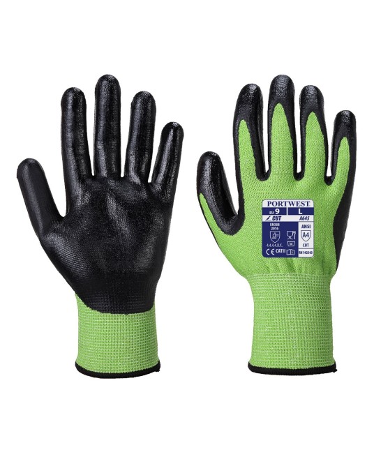 Manusi de protectie antitaiere verde cut 5 [A645] Verde si negru