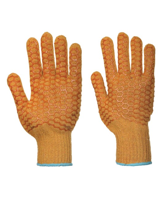 Manusi tricotate, cu insertii PVC pentru aderenta sporita [A130] Portocaliu