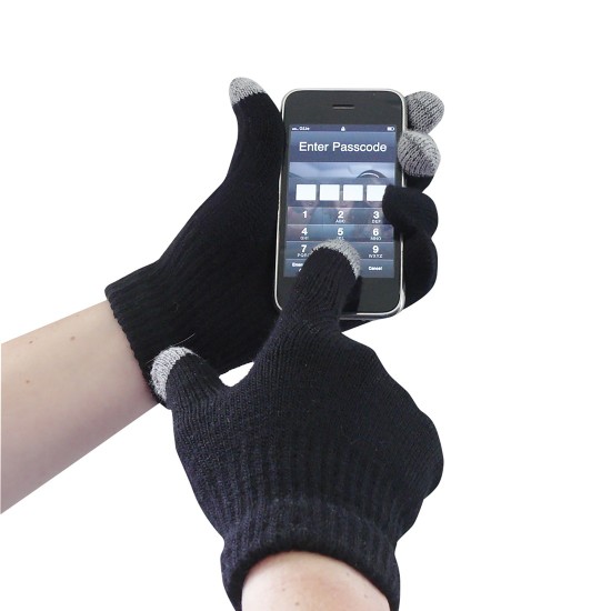 Manusi de protectie termica Tricotata Touchscreen [GL16] Negru