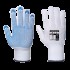Manusi din nylon cu picouri PVC [A110] Alb si albastru