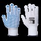 Manusi din nylon cu picouri PVC [A110] Alb si albastru