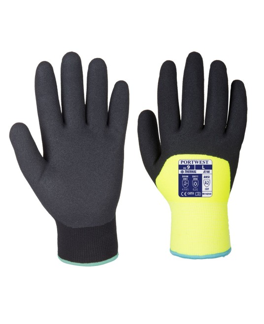 Manusi protectie frig extrem imersate in nitril, galbene