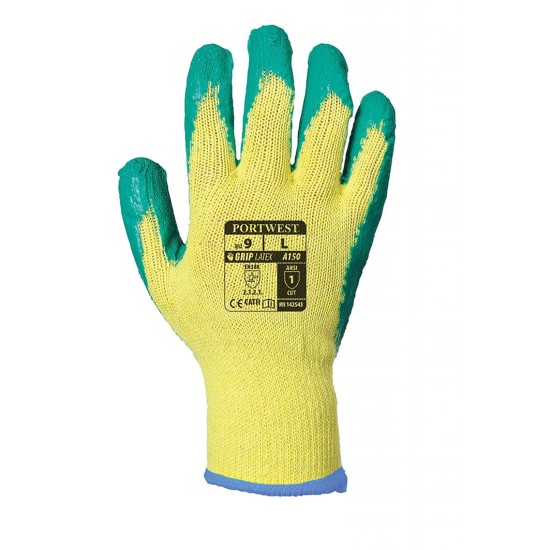 Manusi de protectie imersate in latex Fortis Grip [A150] Verde