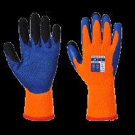 Manusi de protectie termica frig, impregnare dubla latex [A185] Portocaliu si albastru