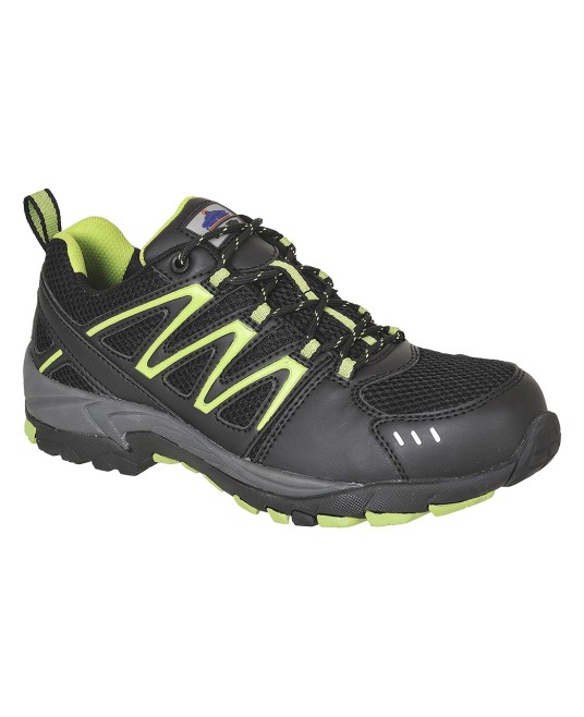 Pantofi de protectie, bombeu compozit si lamela,talpa phylon/cauciuc, S1P HRO [FC67] Negru si verde