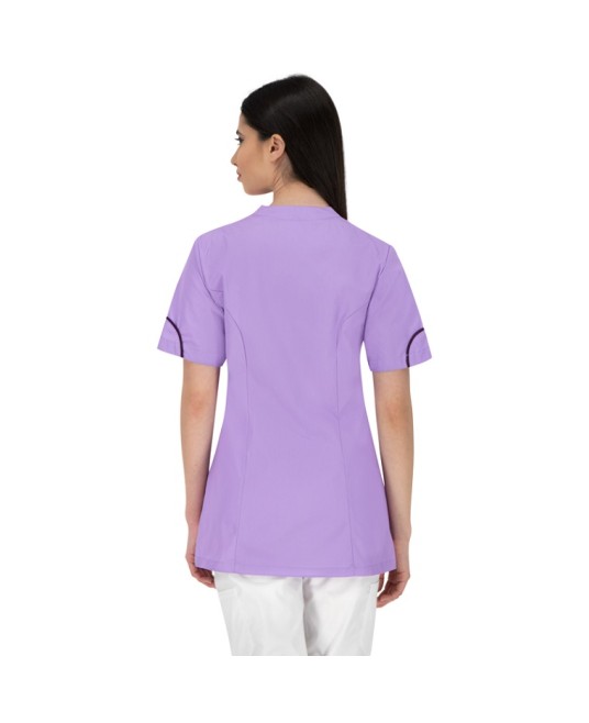 Halat scurt cu nasturi si buzunare, tercot 160g/m2, mov deschis