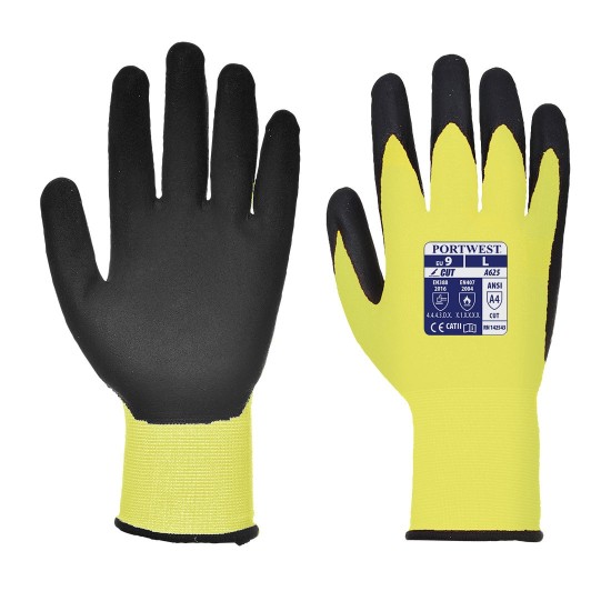 Manusi de protectie antitaiere si termica VIS-Tex5 Cut Resistant [A625] Galben si negru