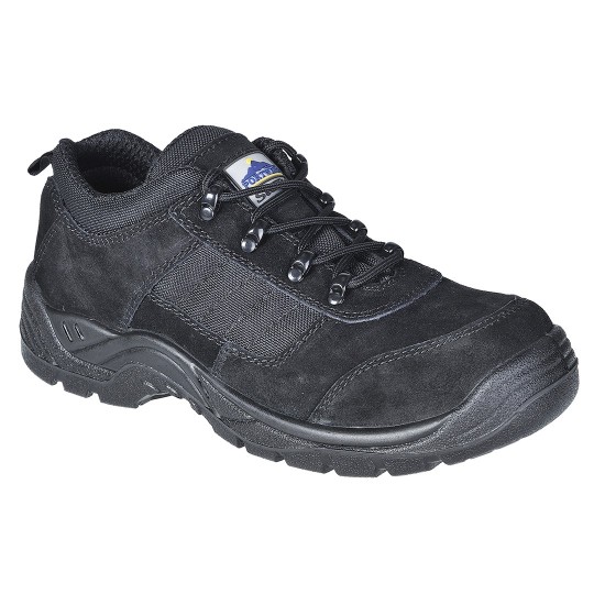 Pantofi de protectie cu bombeu metalic si lamela, talpa PU/PU, S1P [FT64] Negru