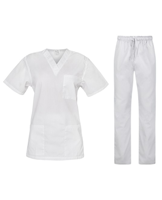 Costum industria alimentara sau Curatenie, tercot 180g/m2, alb