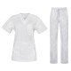 Costum industria alimentara (pantaloni + tunica), tercot 180g/m2, alb Costum industria alimentara (pantaloni + tunica), tercot 180g/m2, alb