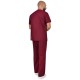 Costum industria alimentara tercot subtire (pantaloni + tunica), 110g/m2, visiniu Costum industria alimentara tercot subtire (pantaloni + tunica), 110g/m2, visiniu