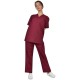 Costum medical unisex tercot subtire (pantaloni + tunica), densitate 110g/m2, visiniu