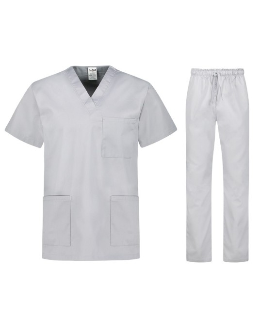 Costum industria alimentara sau Curatenie, tercot 180g/m2 gri deschis