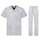 Costum medical unisex (pantaloni + tunica), tercot 180g/m2, gri deschis