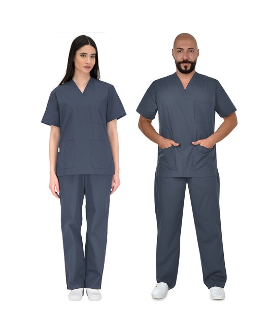 Costum industria alimentara sau Curatenie, tercot 180g/m2 gri inchis