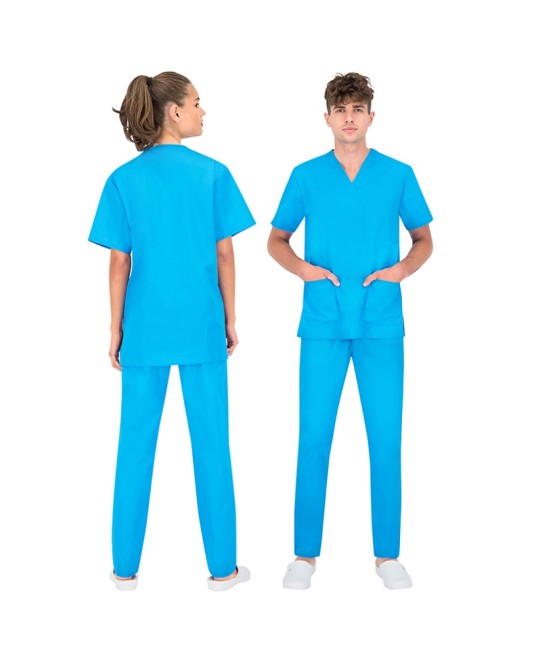 Costum industria alimentara sau Curatenie, tercot 180g/m2, albastru turcoaz