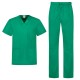 Costum medical unisex (pantaloni + tunica), tercot 180g/m2, verde