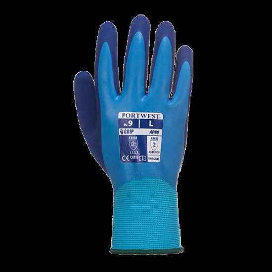 Manusi impermeabile din latex, protectie maxima la apa si uleiuri [AP80] Albastru