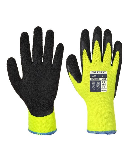Manusi de protectie termica frig, impregnare spuma de latex [A143] Galben si negru