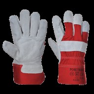 Manusi protectie lacatus, piele spalt [A220] Rosu