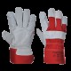 Manusi protectie lacatus, piele spalt [A220] Rosu