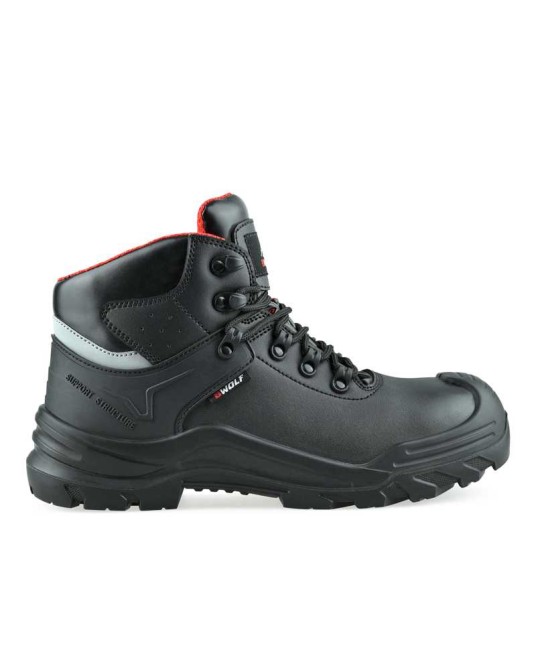 Bocanci de protectie S3 Volcano, bombeu compozit si lamela, negru