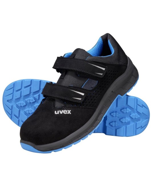 Uvex 2 sandale de protectie S1 ESD, negru-albastru