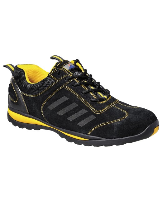 Pantofi de protectie bombeu metalic si lamela, talpa EVA/cauciuc, S1P HRO [FW34] Negru Galben