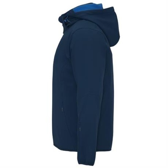 Jacheta softshell cu gluga, bleumarin