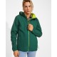 Jacheta softshell cu gluga, verde sticla