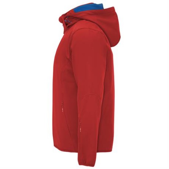 Jacheta softshell cu gluga, rosu