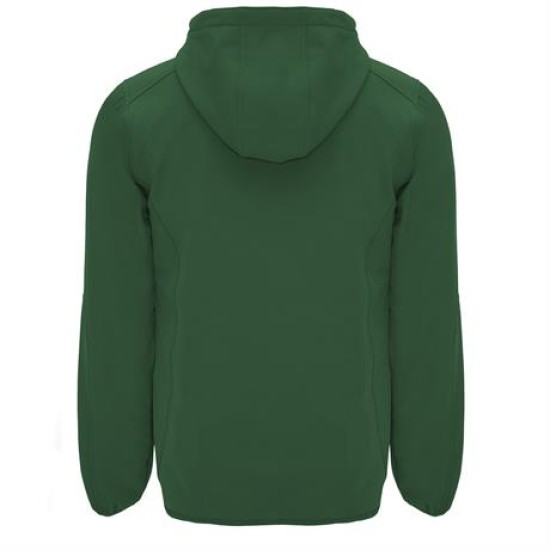 Jacheta softshell cu gluga, verde sticla